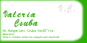 valeria csuba business card